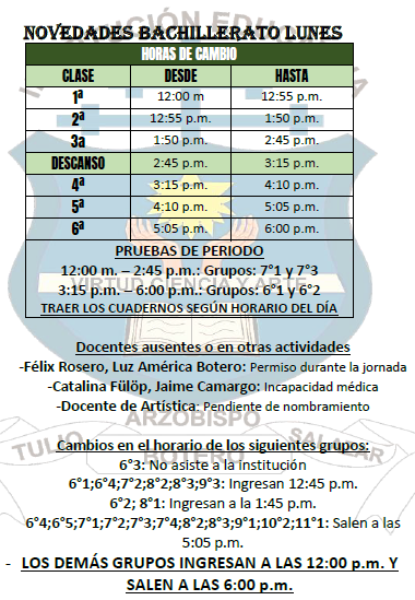 Horarios